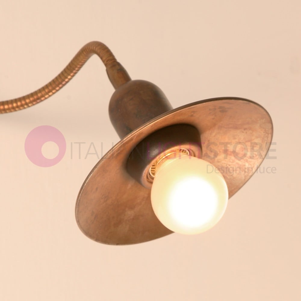 Todi Lampada Da Parete Applique Rustico Ottone Anticato