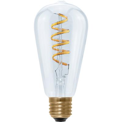 SEGULA LED-Leuchtmittel "LED Rustika Curved Spirale klar", transparent, L:145cm Ø:65cm, Leuchtmittel, dimmbar, E27, Rustika Curved Spirale, klar