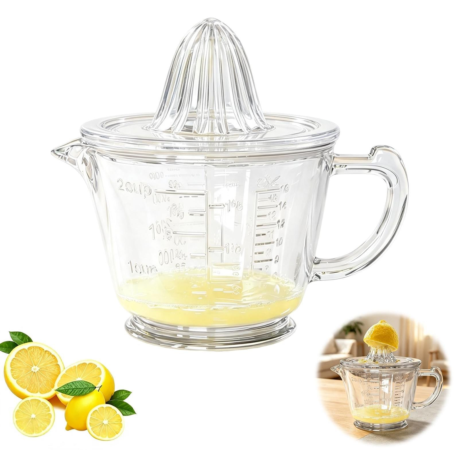 Dripio Handmatige Glazen Citruspers met Meetbeker van 500 ml
