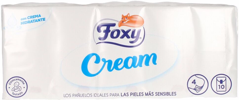 Foxy Cream pañuelos pieles sensibles 10 x 9 u