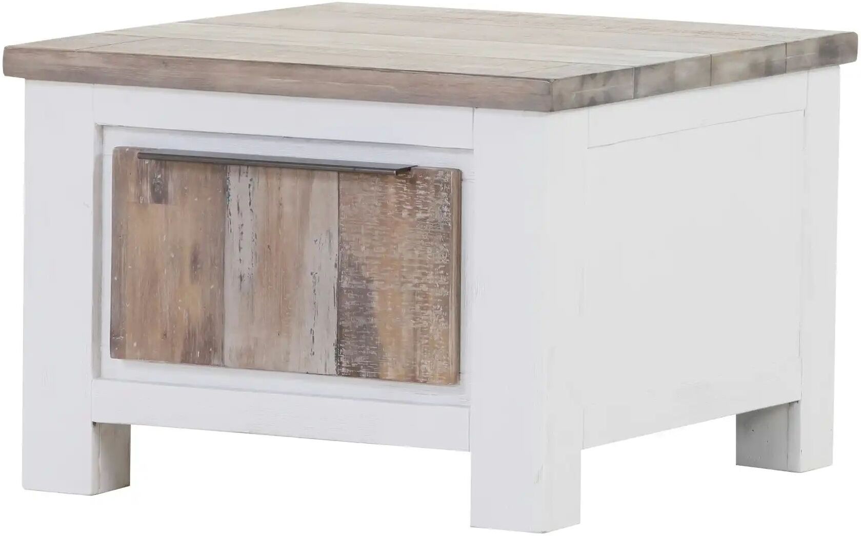 Höffner Beistelltisch  Pina ¦ weiß ¦ Maße (cm): B: 60 H: 43