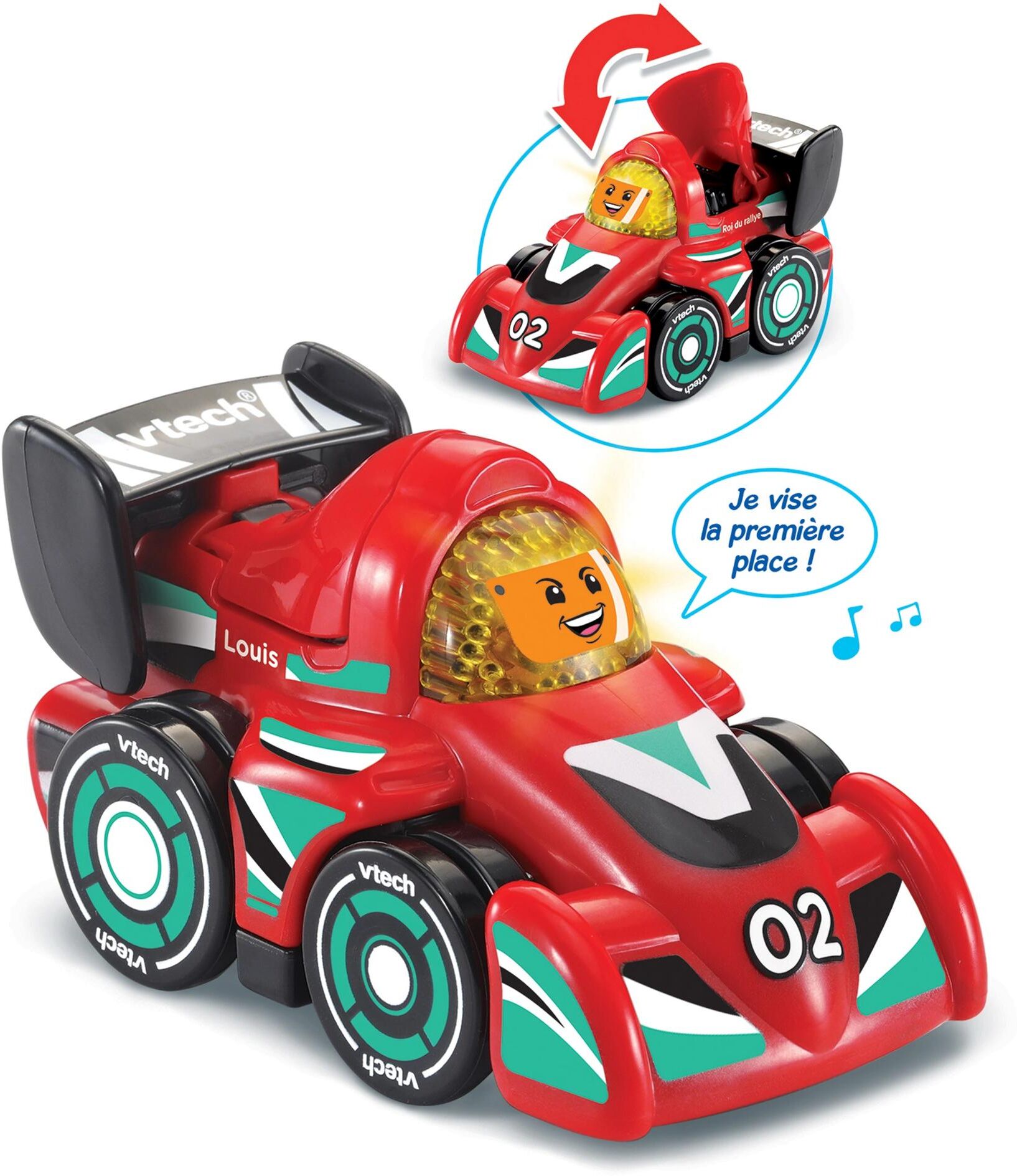 Spielzeug-Auto VTECH "Tut Tut Bolides Voitures de Course -FR-", Kinder, rot (bunt), Kunststoff, Spielzeugfahrzeuge Spielzeug-Auto bunt Einheitsgröße