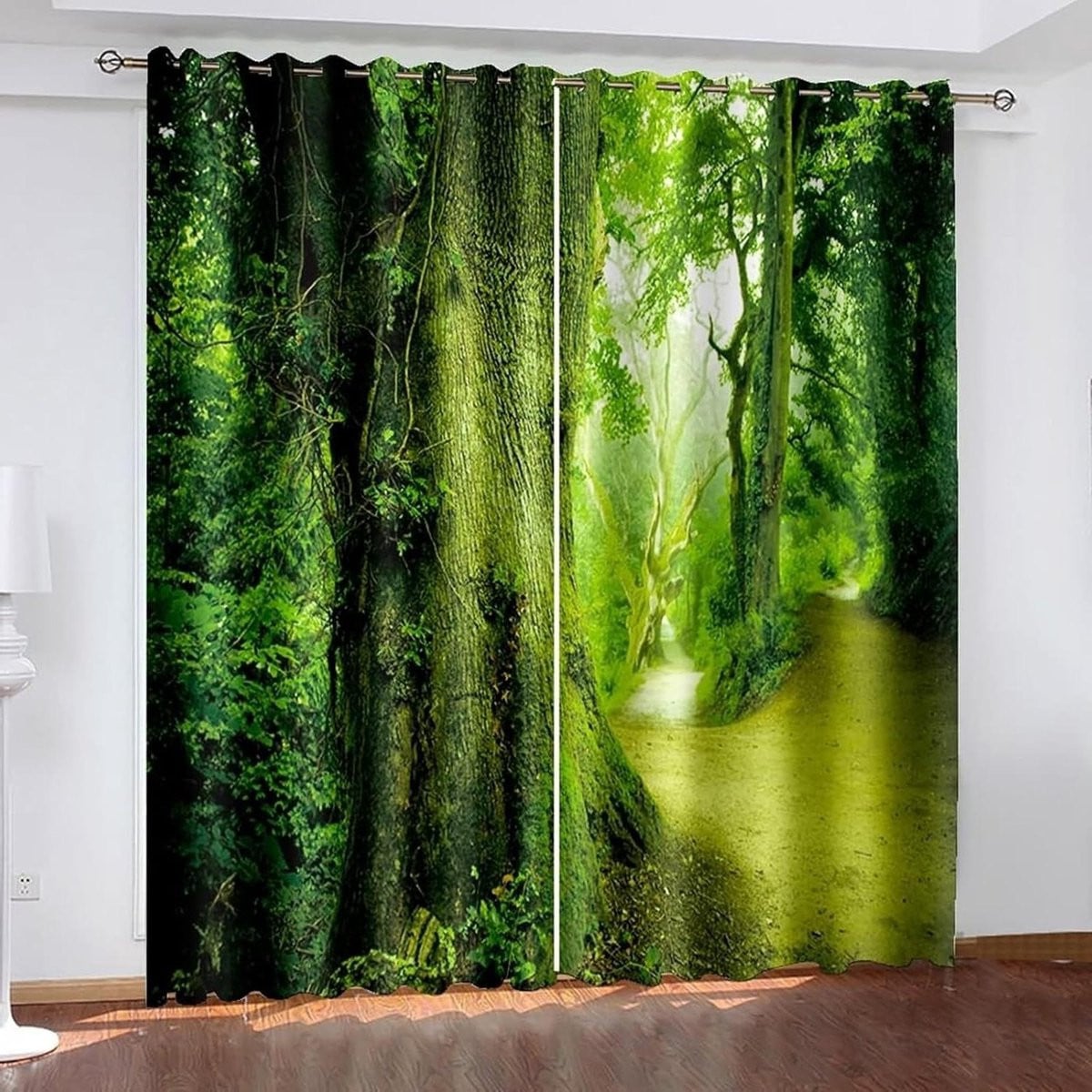 Groen paneelgordijn van polyester stof voor keuken of meubels, 137 x 183 cm
