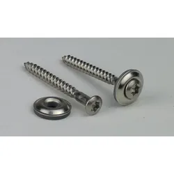 Spenglerschrauben - Edelstahl A2 - 5x180 - Dichtscheibe 15mm / TX 25 (2-teilig)