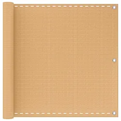 vidaXL Balkonsichtschutz Sand 75 x 300 cm HDPE und Aluminium