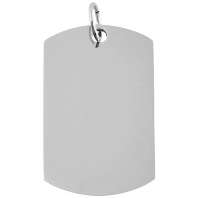 Dog Tag Anhänger AKZENT "Eason, langlebig", silber (silberfarbig), Schmuckanhänger, Herren, Edelstahl