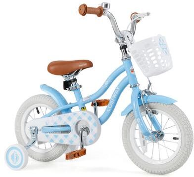 Costway 12 Inch Kids Bike with Adjustable Handlebar and Seat for 3-4 Year Old