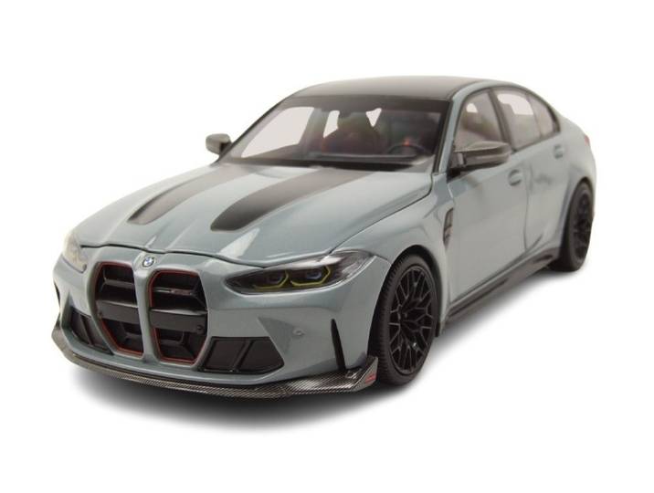Minichamps Modellauto BMW M3 CS 2023 grau metallic, Maßstab 1:18