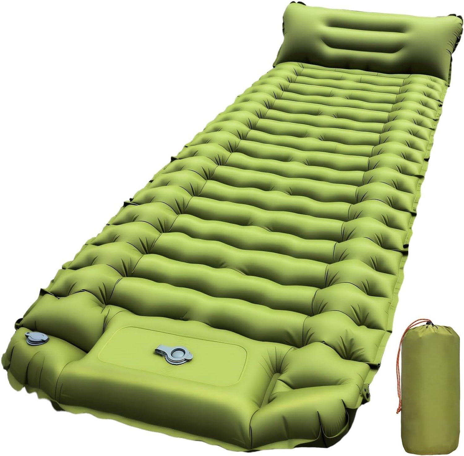 Groen camping luchtmatras voor volwassenen