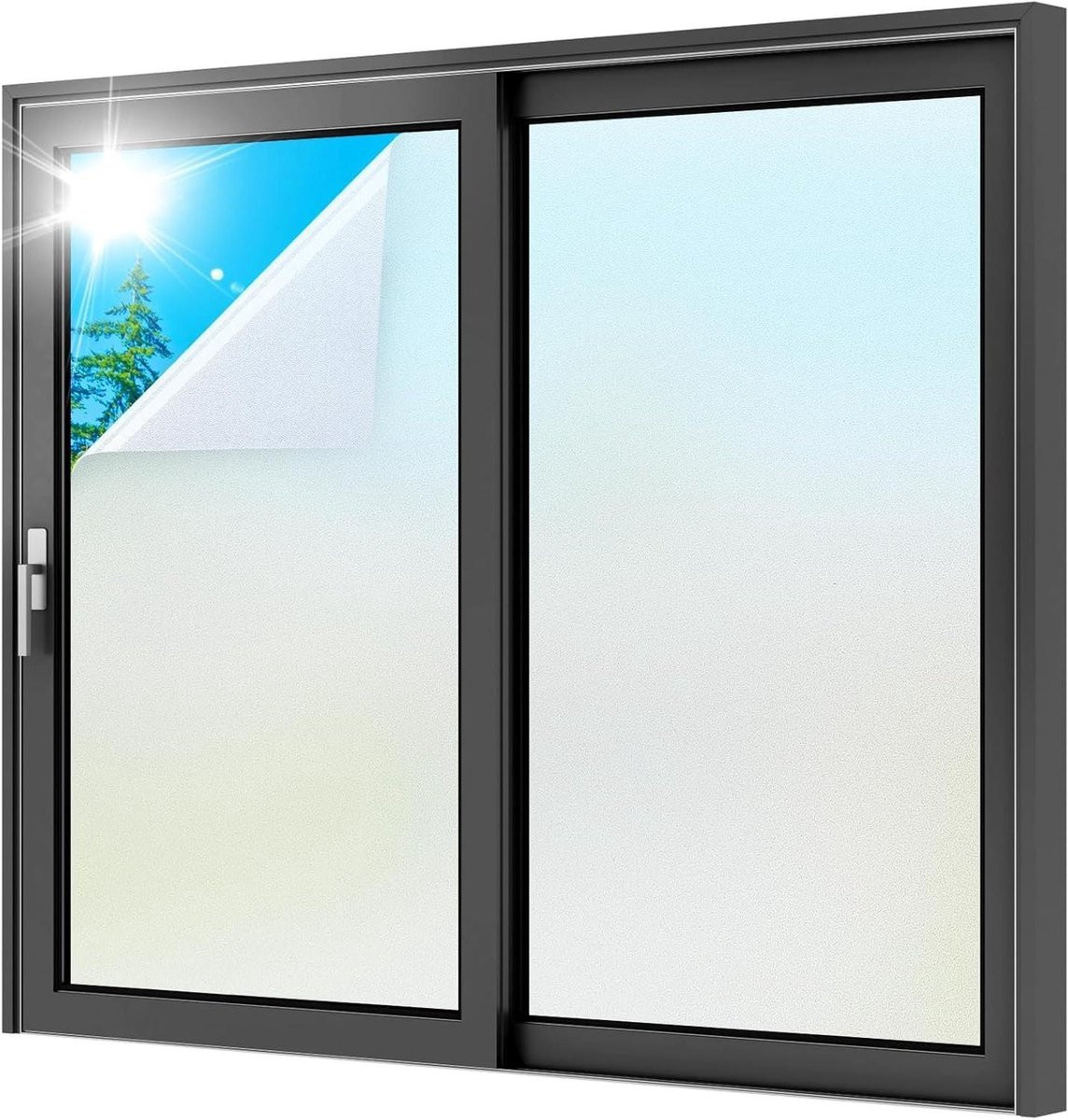 Raamfolie Inkijkbescherming Privacy Folie Mat Wit - 75 x 200 cm