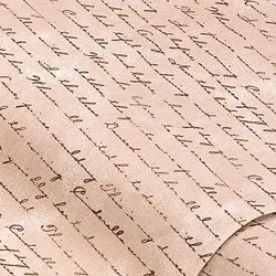 Baumwollstoff Nostalgie-Schrift "Mona", hellbraun