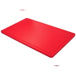 METRO PROFESSIONAL Schneidebrett GN 1/1, Polyethylen, 53 x 32.5 cm, mit Saftrille, rot