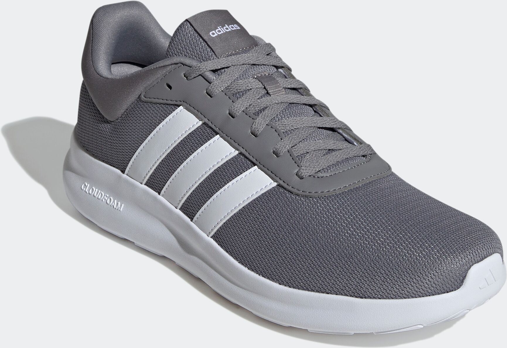 Sneaker ADIDAS SPORTSWEAR "LITE RACER 4.0", Herren, Gr. 44, grau (grethr, ftwwht, ftwwht), Synthetik, Textil, Schuhe Sneaker grethr, ftwwht, ftwwht 44