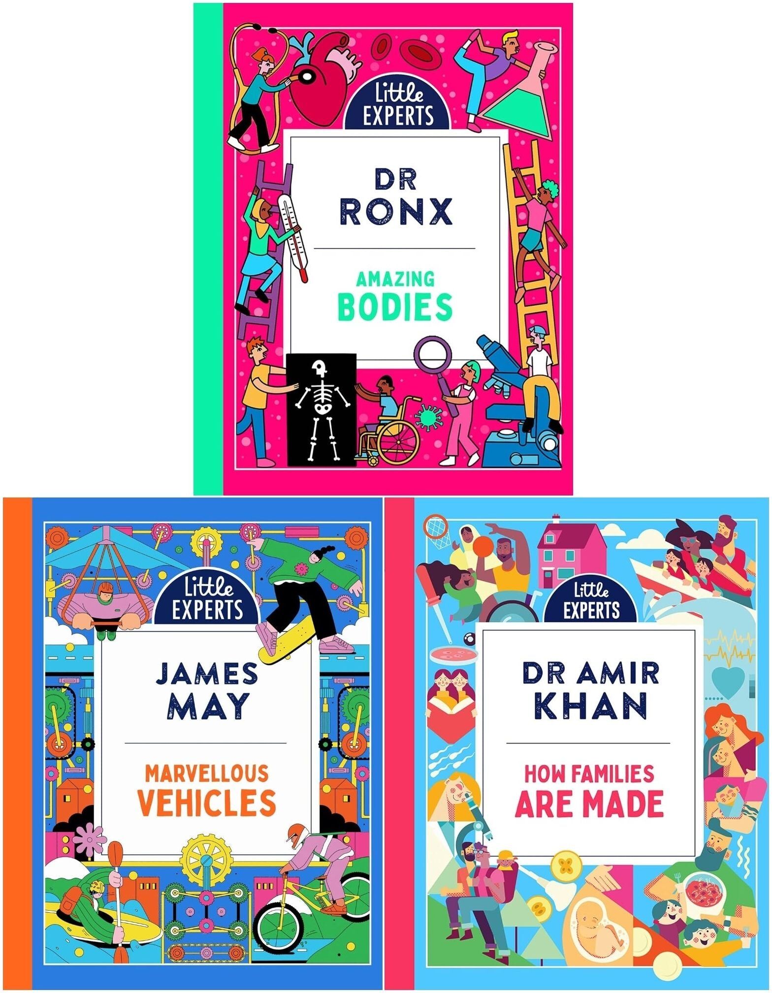 Red Shed Little Experts Series 3 Books Collection Set (Marvellous Vehicles, Amazing Bodies, How Families are Made)