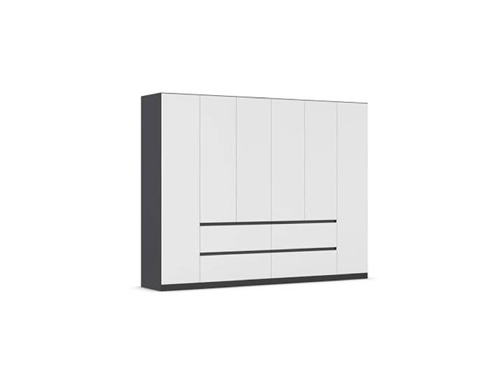 Rauch Möbel Mainz, Kleiderschrank, Farbe Weiß/Grau metallic, Breite 271 cm
