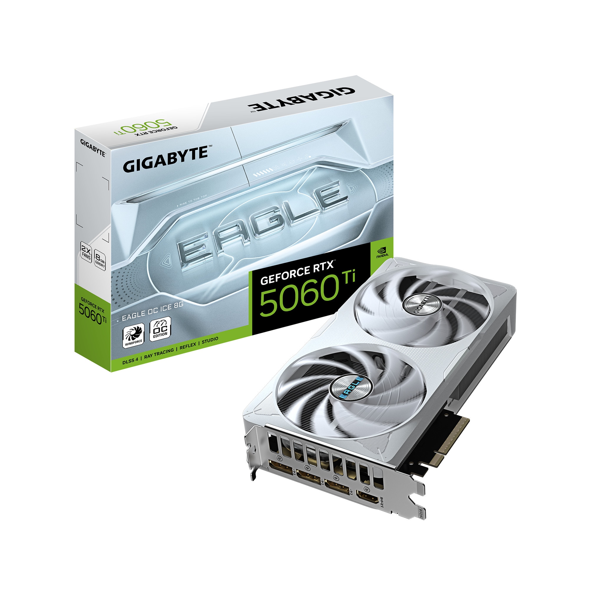 GIGABYTE GeForce RTX 5060 Ti EAGLE OC ICE 16GD Grafikkarte HDMI/DP GV-N506TEAGLEOC ICE-16GD