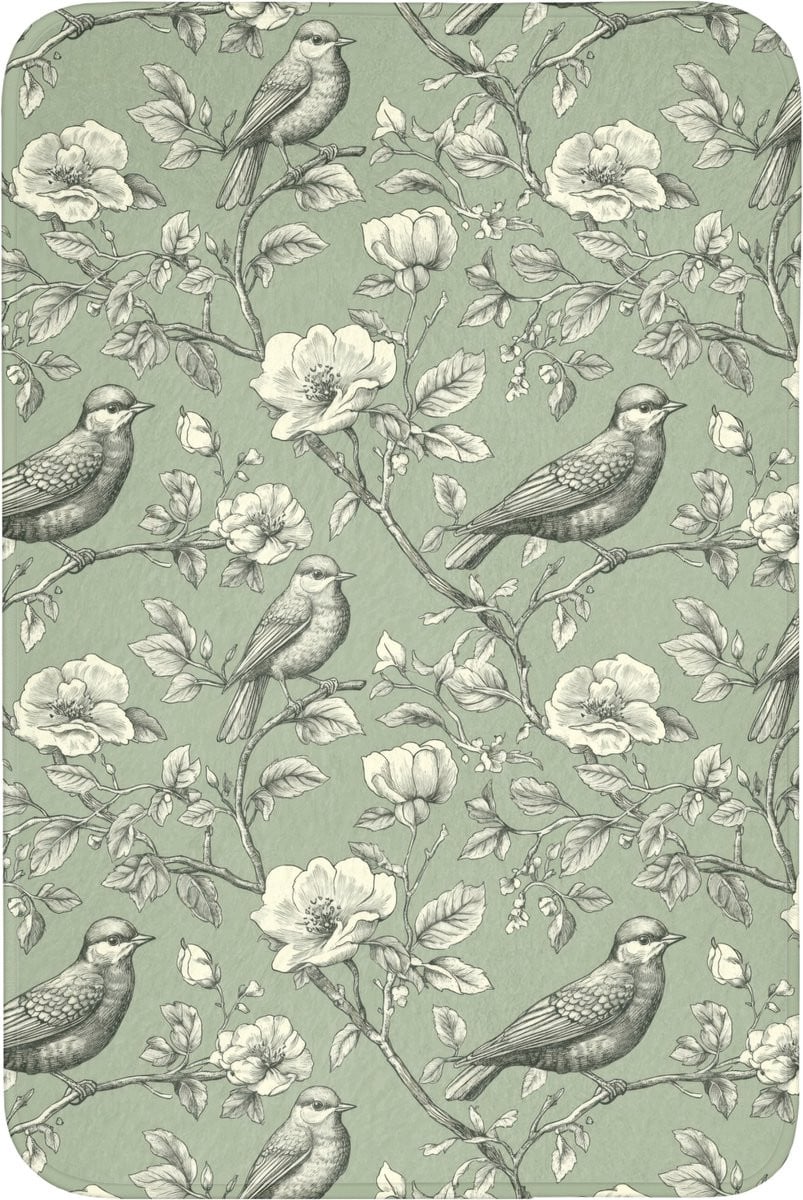 OnlyWow Badmat Botanisch Groen met Antislip - 60 x 90 cm