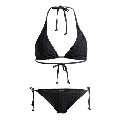 Triangel-Bikini ROXY "Camilo", Damen, Gr. XL, grau (anthrazit), Recycling-Polyester, Bikini-Sets Triangel-Bikini