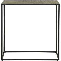 Konsole Metlule Metall antike Bronzeoptik, modern und pflegeleicht, 75 cm, rechteckig, für Flur und Wohnzimmer