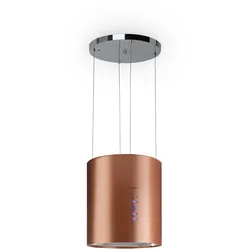 Barett Inselabzugshaube Ø35cm Umluft 522 m3/h LED Aktivkohlefilter
