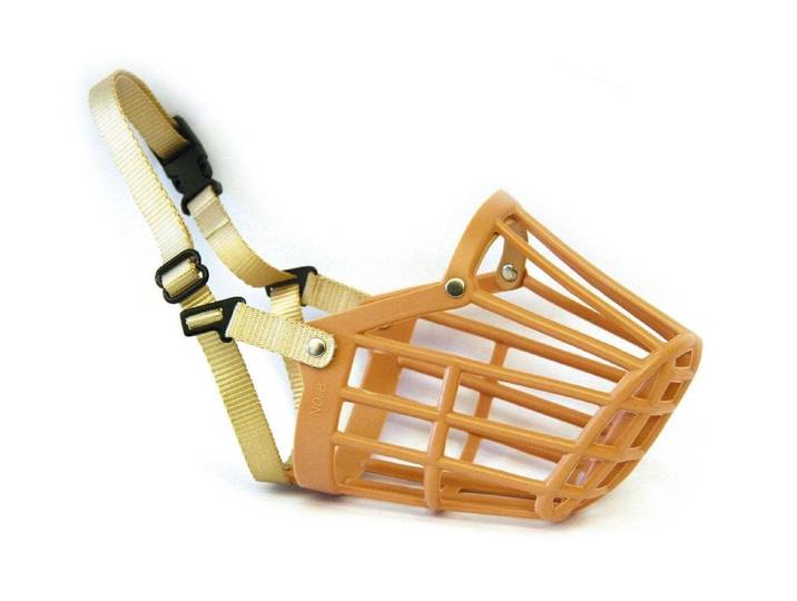 Maulkorb SWISSPET Kunststoff Gr. 8 , beige (natur), L: 10,5cm, Kunststoff, Maulkörbe, Maulkorb