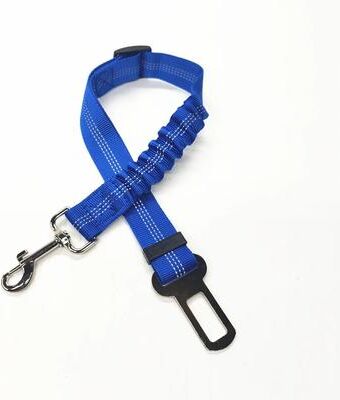 Useful Little Things Reflective Adjustable Dog Car Seat Belt Safety Harness blue B