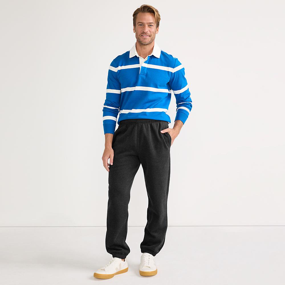 Serious Sweats Jogginghose in Tall-Größe, Herren, size: tall, Schwarz, Baumwoll-Mischung/Polyester-Mischung, by Lands' End