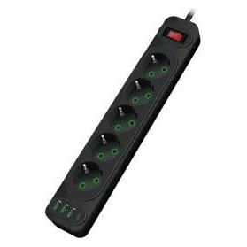 Riff Transcend F25U 2m extension cord with 3 Sockets + 3 USB + 1 USB-C (2 m) (RF-F25U-WH)