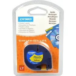 Dymo Label Band Letratag 91202 (S0721620) schwarz auf gelb 12mm x 4m