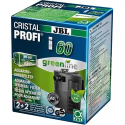 2x JBL Aquaristik und Terraristik CristalProfi i60 greenline (80 l, Innenfilter, Süsswasser), Aquarium Filter