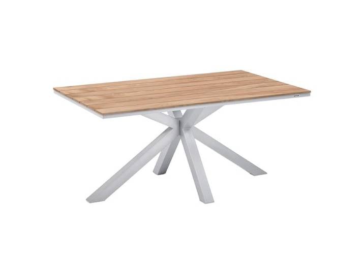 Kettler Cubic Gartentisch 160x95cm Aluminium/Teak Hellgrau