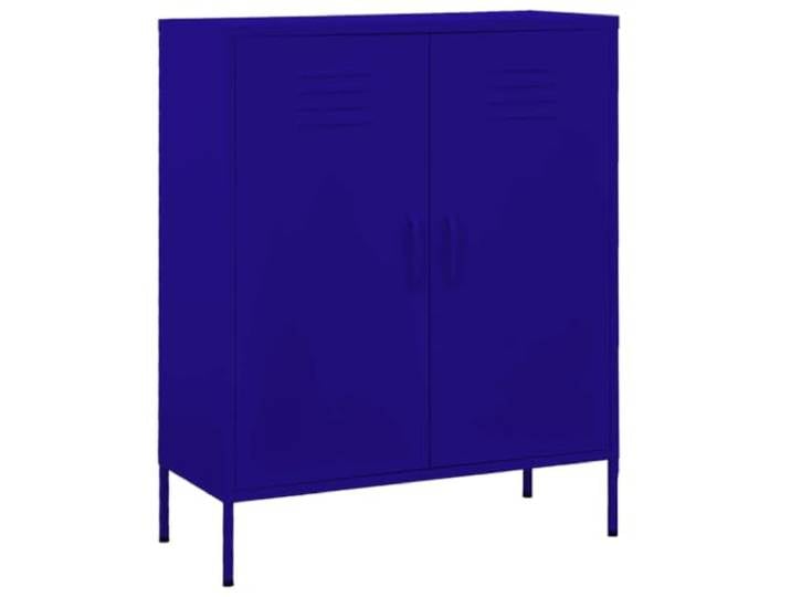 Heofavd Lagerschrank Stahl 80x35x101,5 cm 2 Türen Marineblau