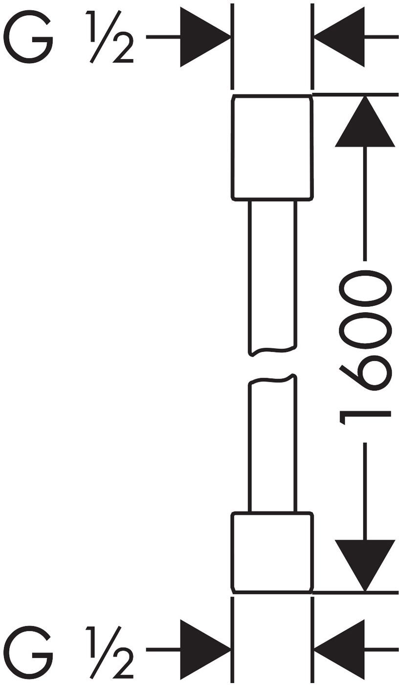 Axor Starck Brausenschlauch aus Kunststoff mit Metalleffekt 160 cm
