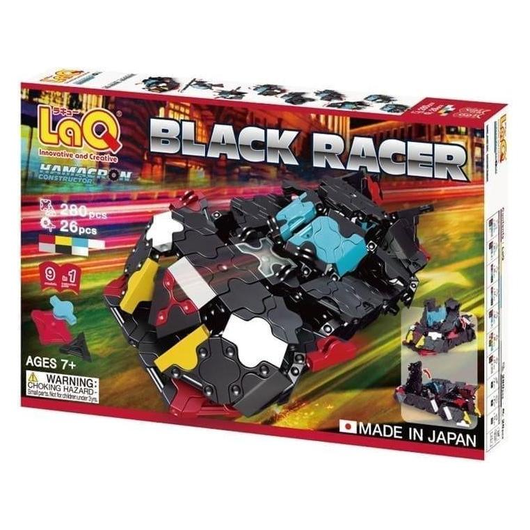 LaQ Japanischer Bildungskonstrukteur Hamacron Constructor Black Racer - bis zu 9 Fahrzeuge in einem Set. (?L004512)