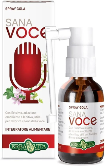 Erba Vita Voce Sana Spray Gola, 30ml – Spray per la Voce e le Vie Respiratorie
