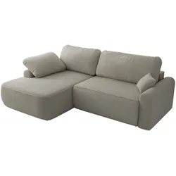 ECKSCHLAFSOFA CUBO L Hellgrau Boucle - links