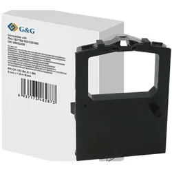 G&G Farbband ersetzt OkI 09002309 schwarz 8 mm x 1,6 m schwarz, 0.8 cm