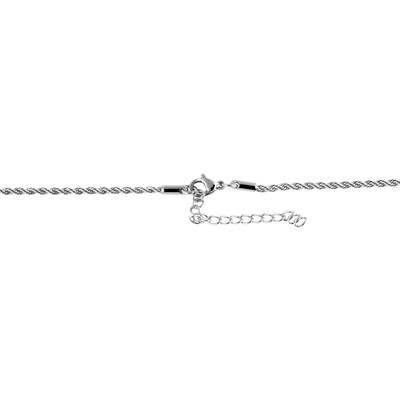 Kette ohne Anhänger ADELIA´S "Halskette – Kordelkette aus Edelstahl" Gr. 50, silber, Halsketten, Damen, 50, Edelstahl, Ein Geschenk, das Freude macht