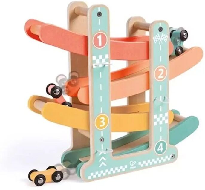 Piste de course et voitures Turquoise et Corail - Hape