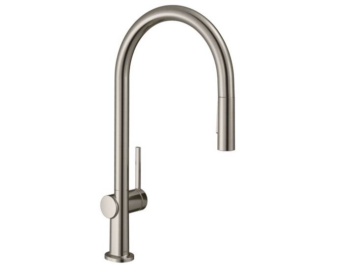 Hansgrohe - M54 - Mitigeur D'Évier Talis Avec Douchette Extractible\, Sbox\, Simili Inox 72801800