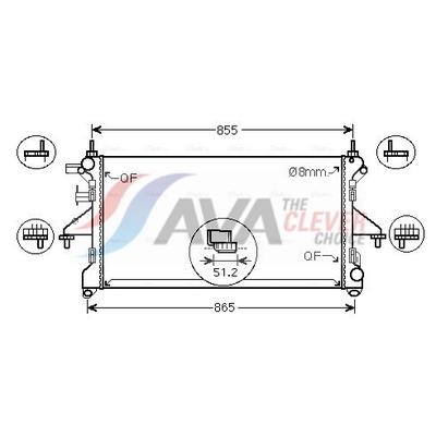 AVA CLEVER CHOICE Kühler, Motorkühlung ft2464 für Fiat