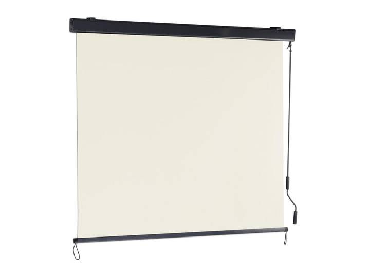 Relaxdays Markise Beige senkrecht mit Kurbel 250x160 cm, Metall, 160x250x10 cm, Sonnenschutz