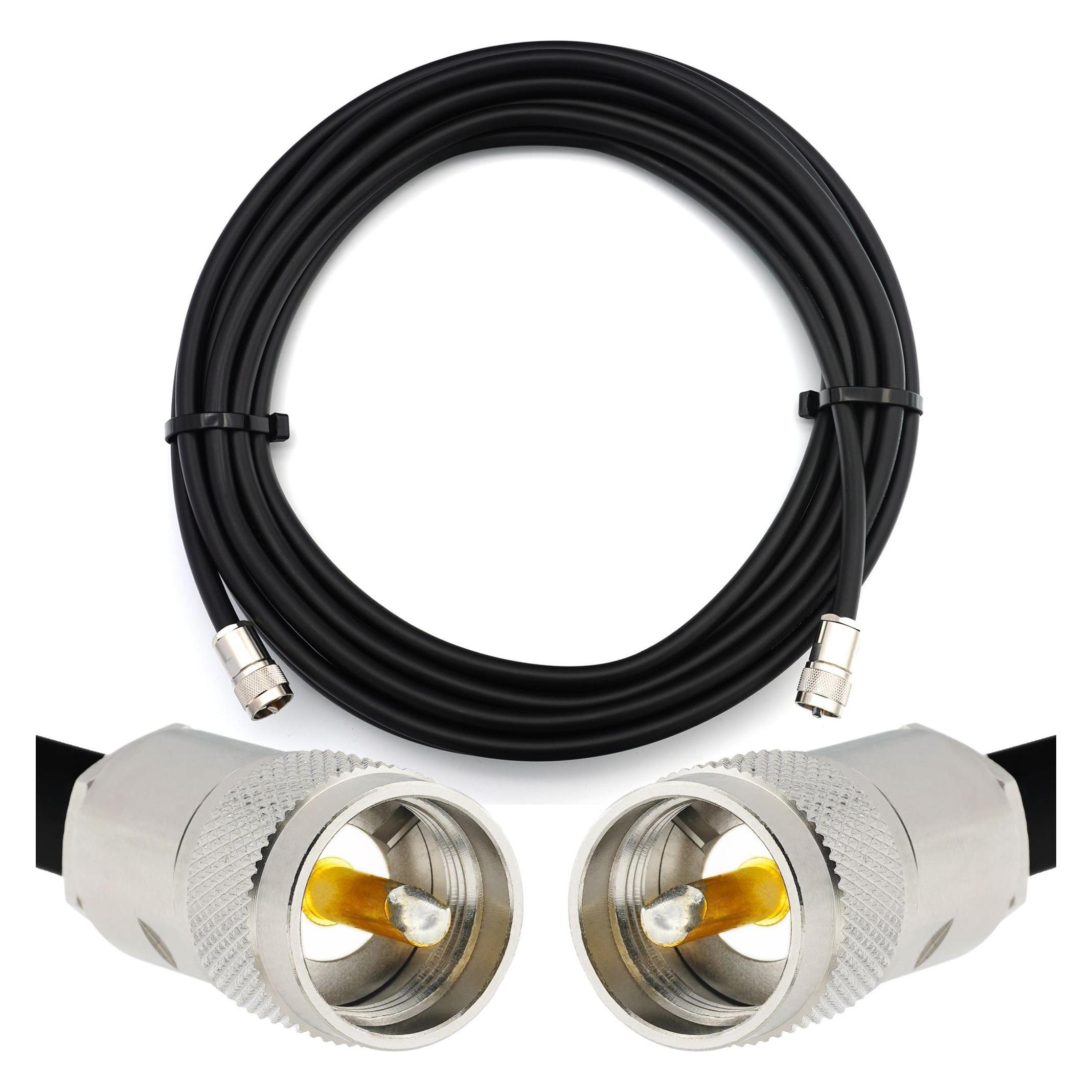 Rangeful PL259 to PL259 12m UHF CB Radio Flexible Coaxial Cable - LMR400 UF UltraFlex equivalent (HF400-PL-PL-12)