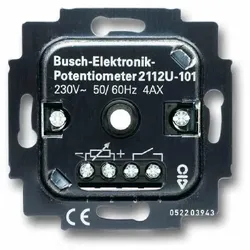 Busch-Jaeger Lichtregel-Potentiometer, Unterputz, 1-10V, Dreh-/Druckknopf, 3A, 230V, 50mA