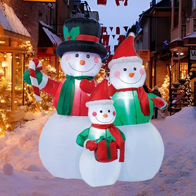 Youfap Market Festival Christmas Inflatable, Snowman Family Inflatable Model, Toys Decorations With LED Lights Yard Garden Xmas Decor us