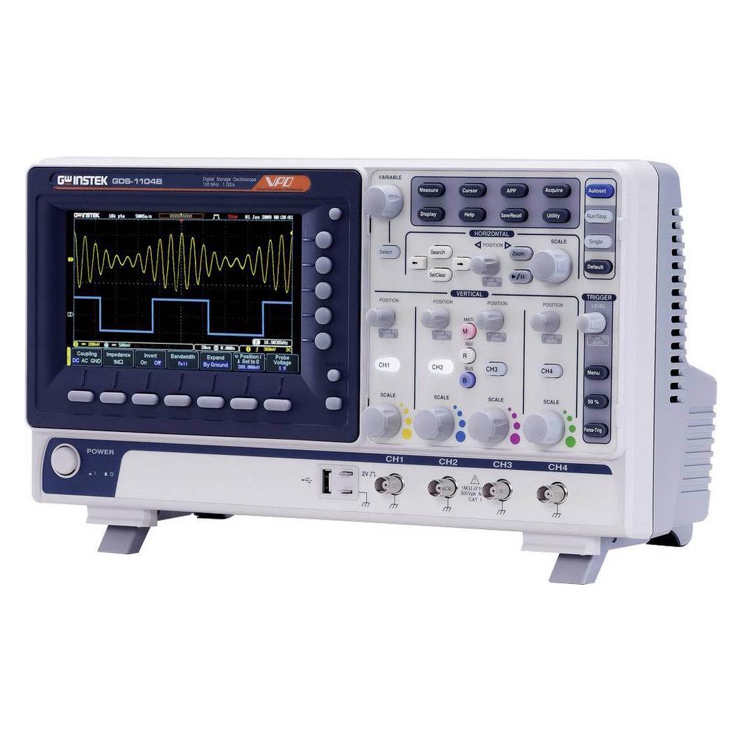 GW Instek Digital Oszilloskop Speicheroszilloskop (CAT I, CAT II 300V, Oszilloskop) (GDS-1102B)