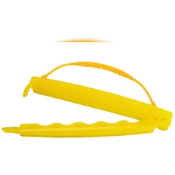 Schneider - Verschluss-Clip 285 mm gelb mit Griff, aus PP, 1 Stück = 4 Clips