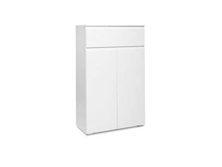 Newfurn Kommode weiß matt grifflos Highboard Wohnzimmer Schlafzimmer