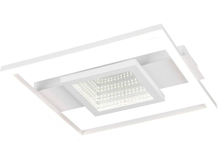 REALITY LEUCHTEN LED Deckenleuchte WHEELER, LED Deckenlampe 16W 2000 Lumen 4000K kaltweißes Licht , weiß matt, 1, H: 4,7cm, 1 Stk., Leuchten, Lichteffekte mit Spiegelfolie, 35 x 33 cm, Wand- oder Deckenleuchte, LED Deckenleuchte