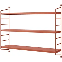 En.Casa, Regal, Modulares Wandregal Strängnäs Ziegelrot (60 x 15 x 50 cm)